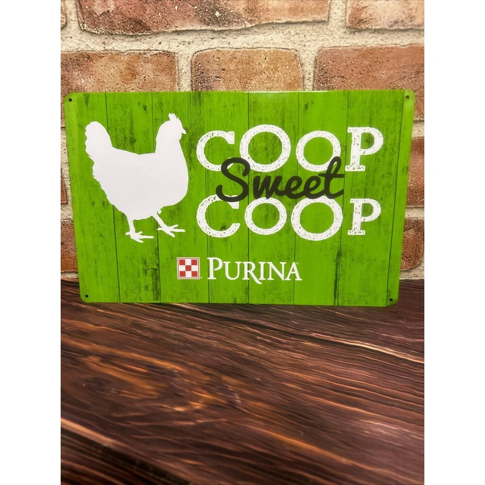 Coop Sweet Coop Metal Sign  11" X 7" Purina